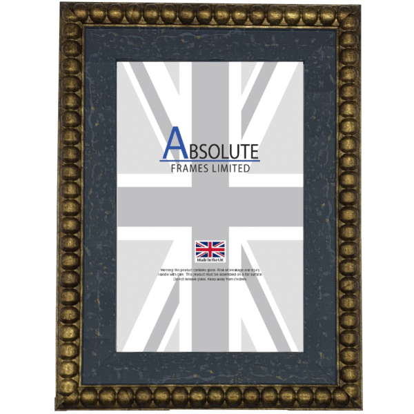 Chester Navy - Gold Bead Edge